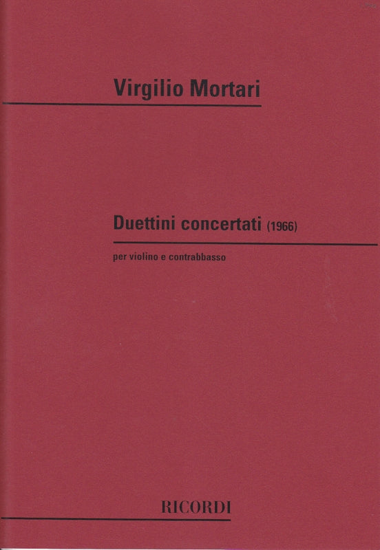 Mortari, Duettini concertanti (Vn,CB) (Ricordi)