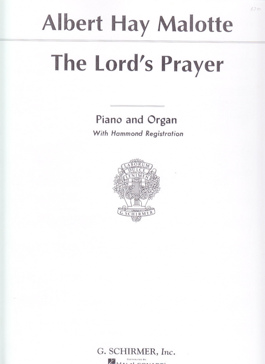 Malotte, Lord's Prayer (Org,Pf) (G.Schirmer)