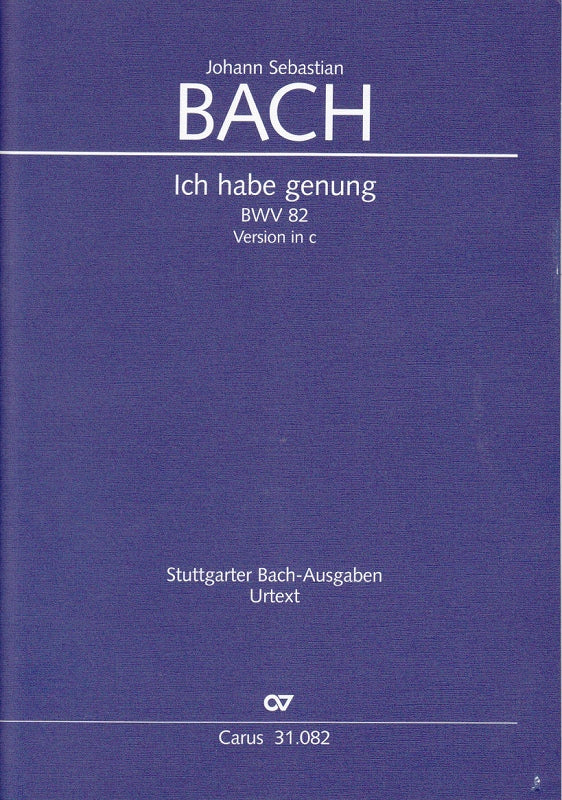 Bach, Kantate BWV 82 ver. in c fur Bass (Carus)