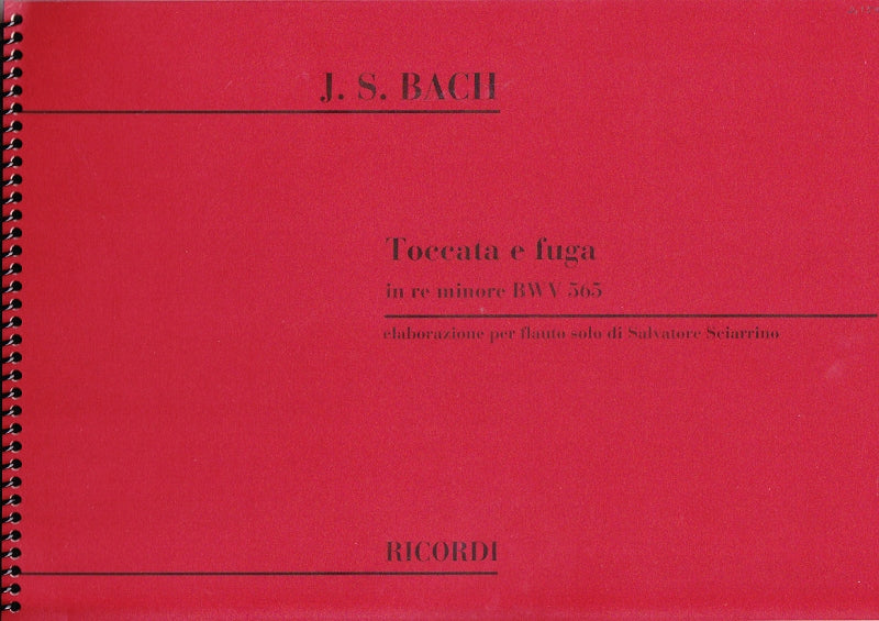 Bach/Sciarrino, Toccata e fuga Fl Solo (Ricordi)