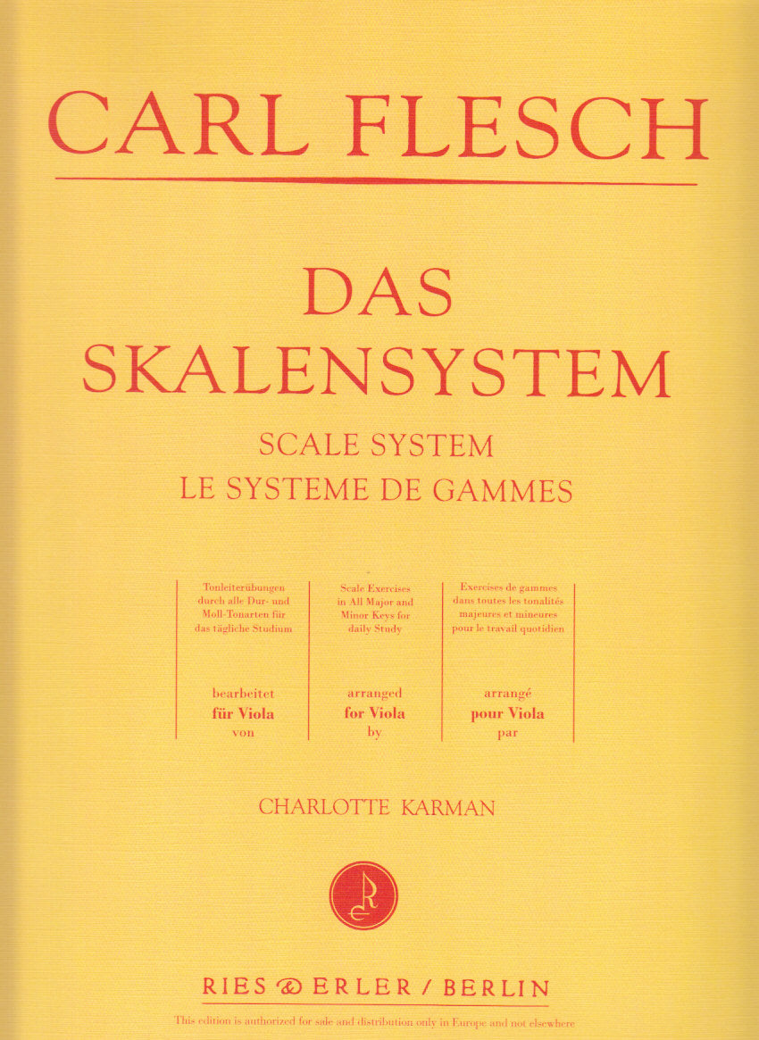 Flesch, Skalensystem: Tonleiterubungen (Ries & Erler)