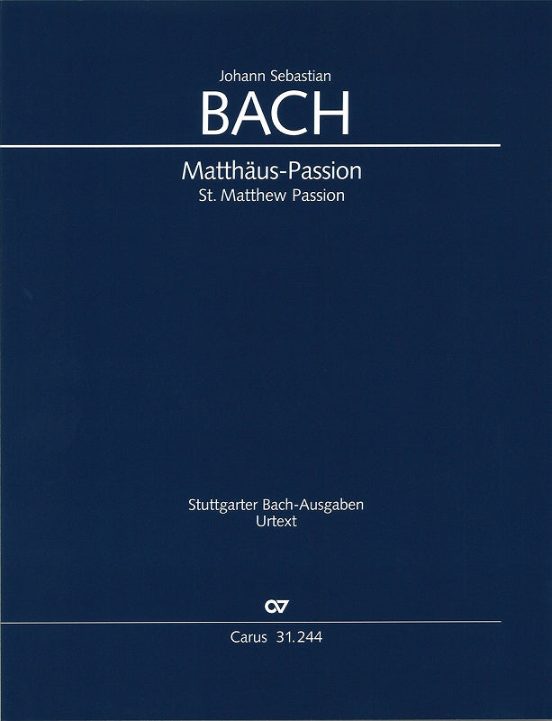 Bach, Matthaus-Passion BWV 244 (paper) (Carus)