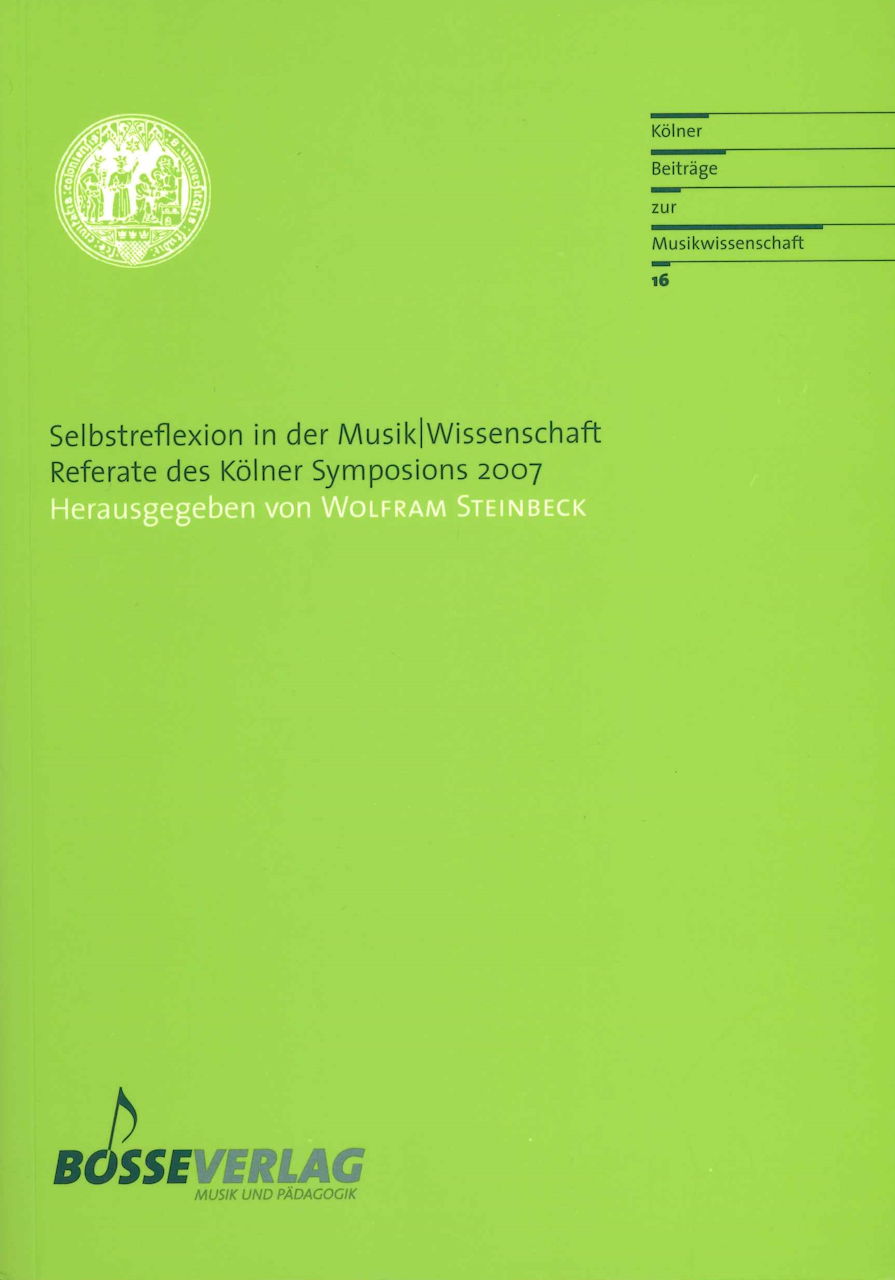 Selbstreflexion in der Musik/Wiss. (Bosse)