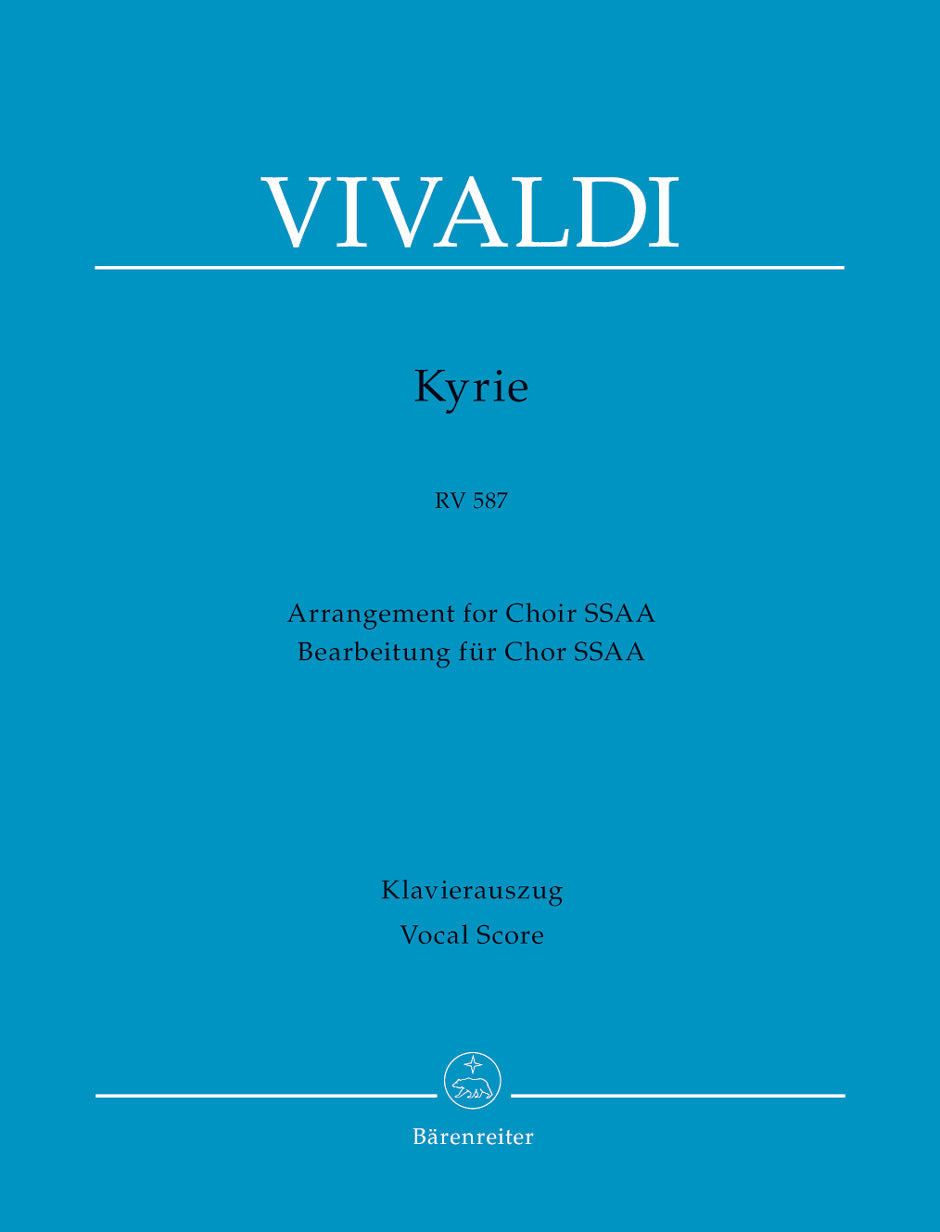 Vivaldi, Kyrie RV 587 in g (SSAA,Kbd) (Barenreiter)