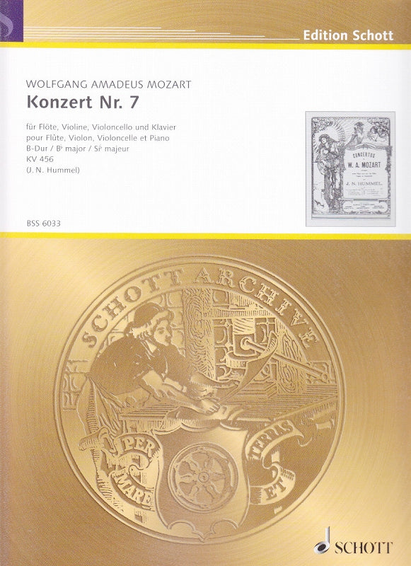 Mozart, Concerto KV 456 (Pf,Fl,Vn,Vc) (Schott)