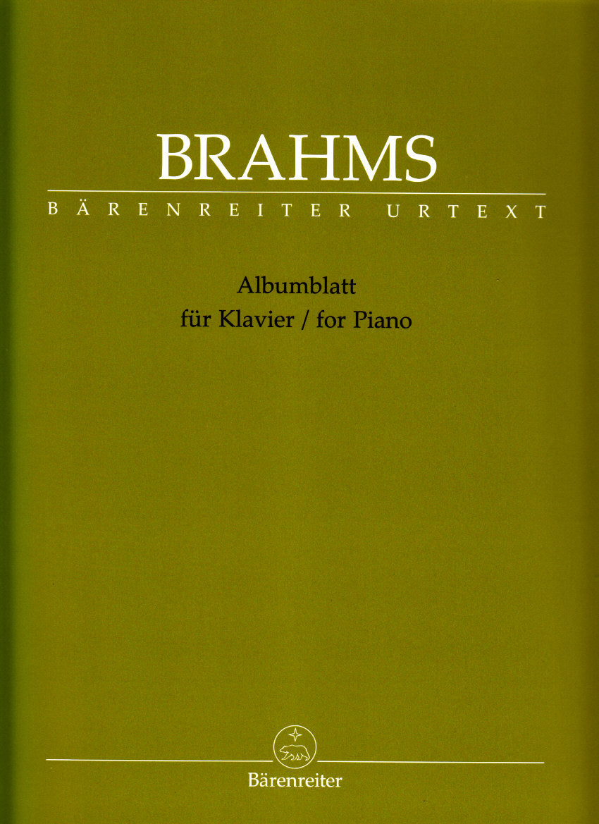 Brahms, Albumblatt in a (1853) (Hogwood) (Barenreiter)