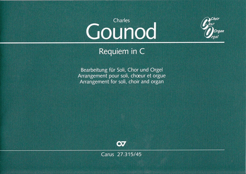 Gounod, Requiem in C (Organ Vocal Score) (Carus)