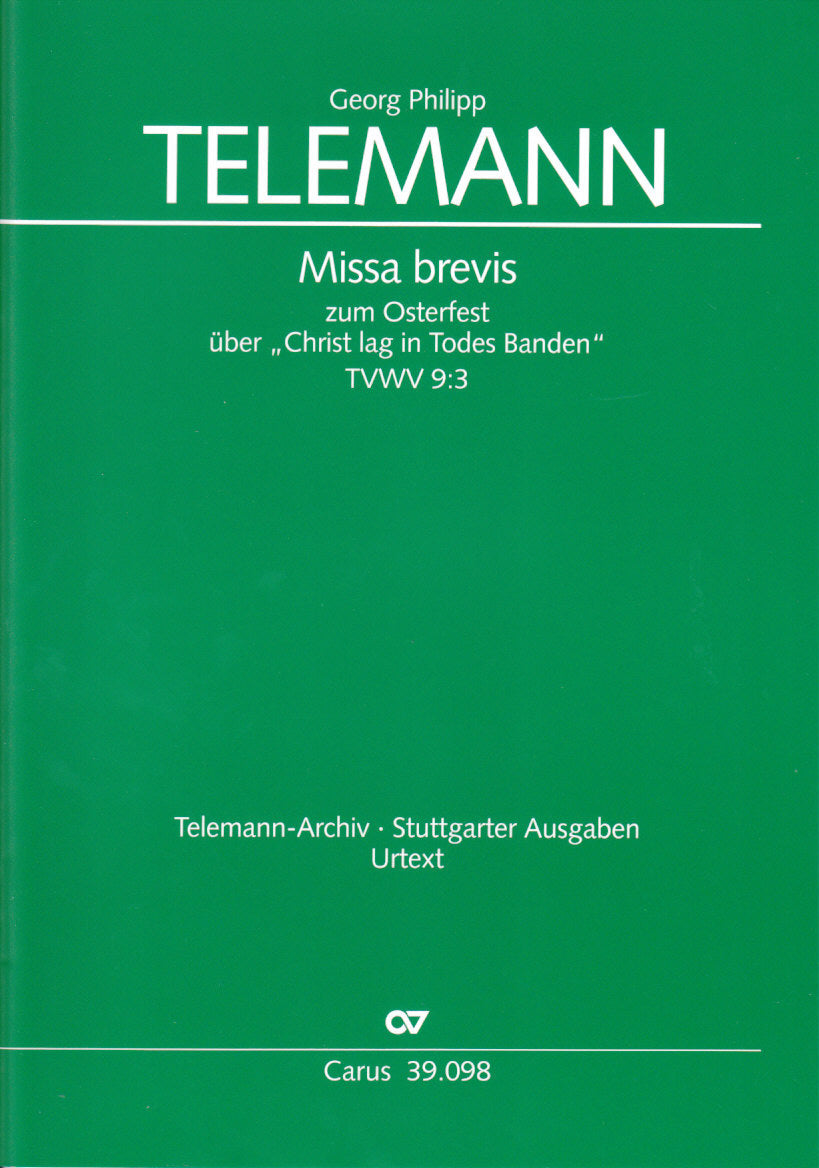 Telemann, Missa brevis TVWV 9/3 (Carus)