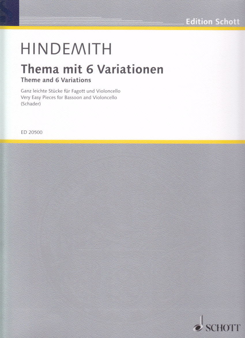 Hindemith, Thema mit 6 Var. (Bn,Vc) (Schott)