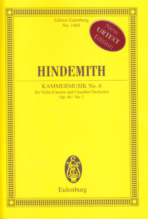 Hindemith, Kammermusik No. 6 op. 46/1 (Eulenburg)