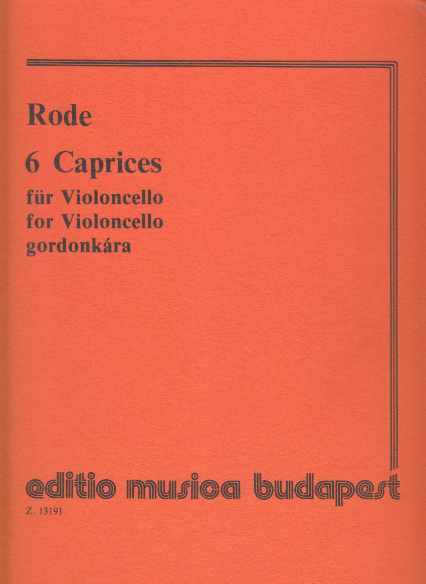 Rode, 6 Caprices (Editio Musica Budapest)