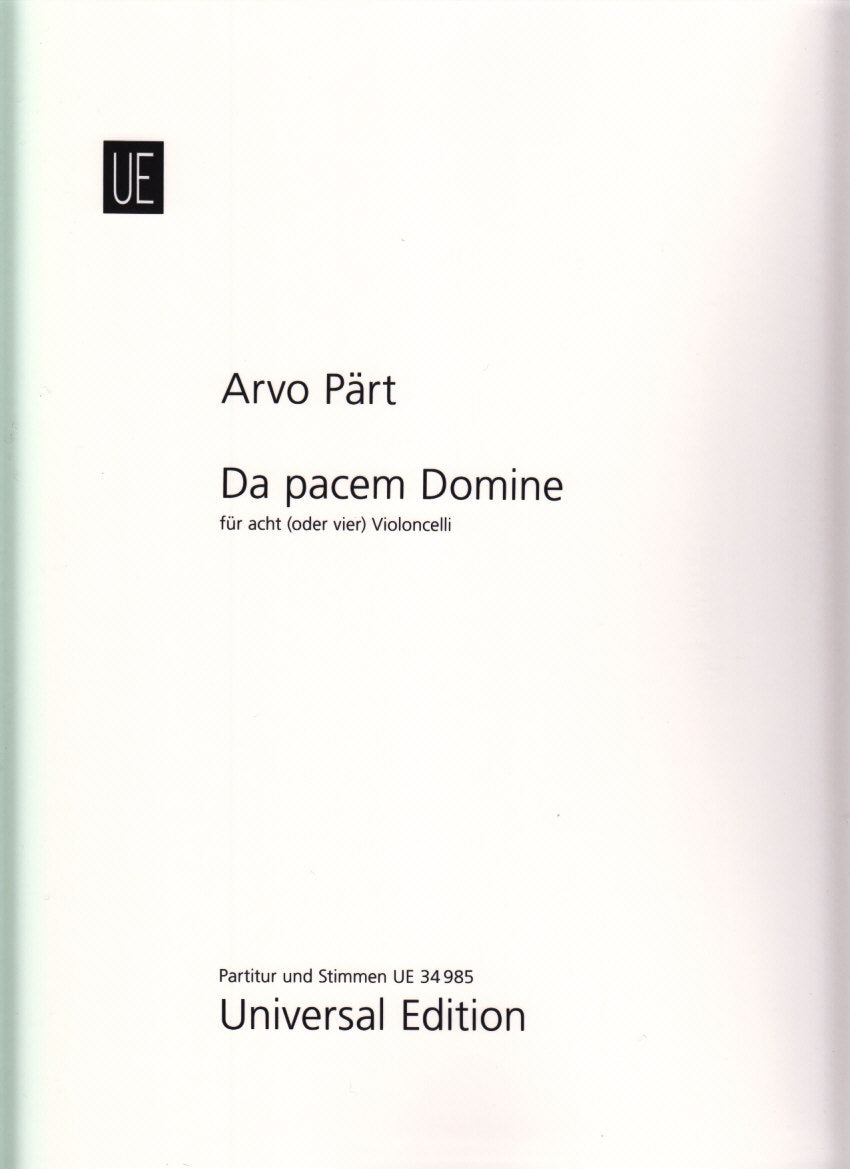 Part, Da pacem Domine (8Vc/4Vc) (Universal)