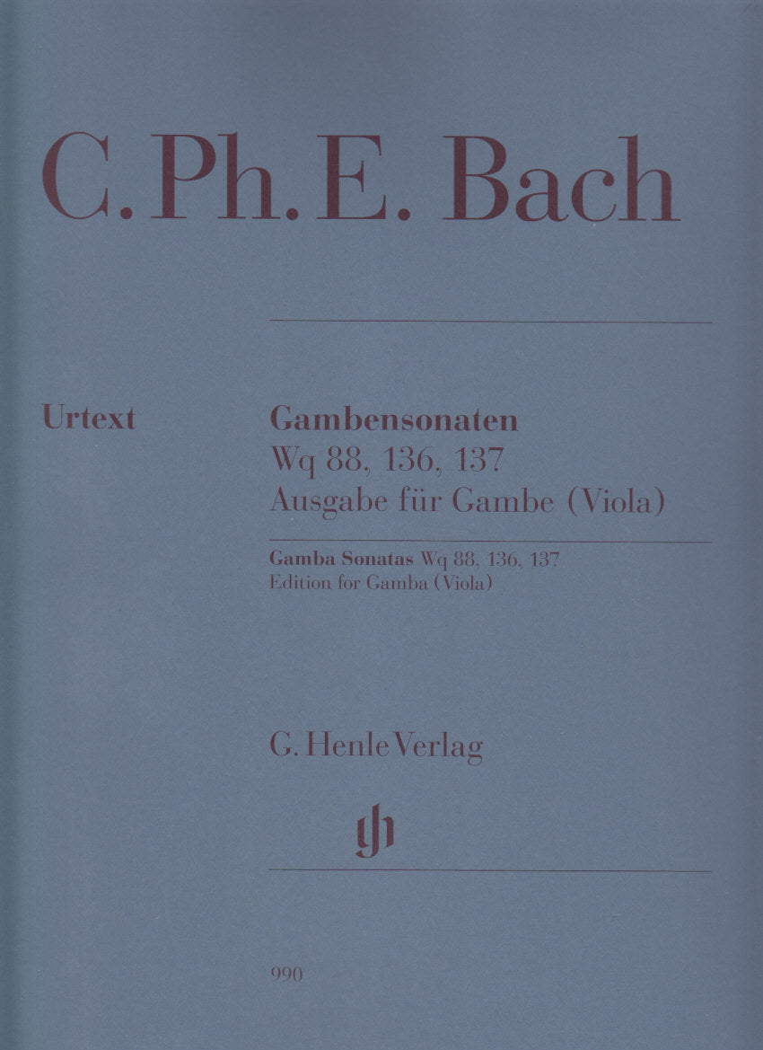 Bach,C.P.E., Sonatas Wq 88, 136, 137 (Henle)