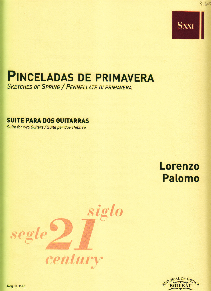 Palomo, Pinceladas de primavera (2Guit) (Boileau)