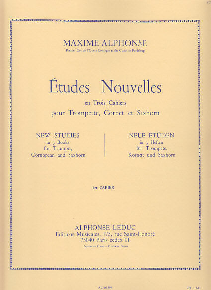 Maxime-Alphonse, Etudes nouvelles 1 (Leduc)