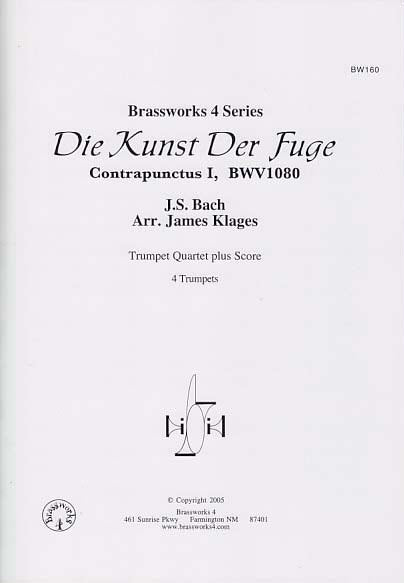 Bach, Kunst der Fuge, Contrapunctus 1 (Brassworks 4)
