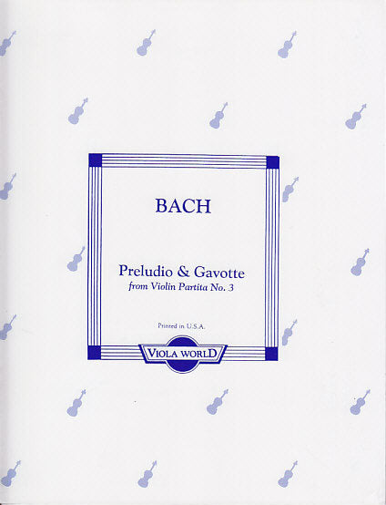 Bach, Preludio & Gavatte (Viola World)