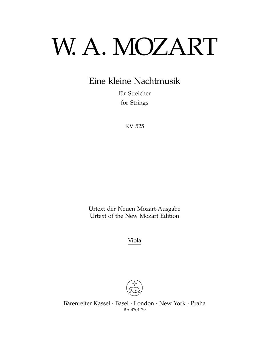 Mozart, Eine kleine Nachtmusik: Va (Barenreiter)