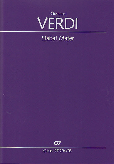 Verdi, Stabat mater (Vocal Score) (Carus)