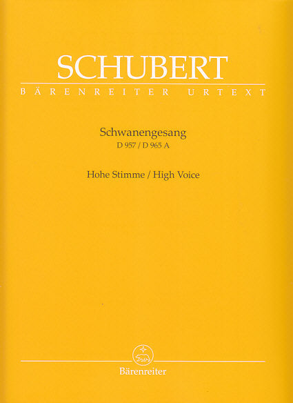 Schubert, Schwanengesang (High) (Barenreiter)