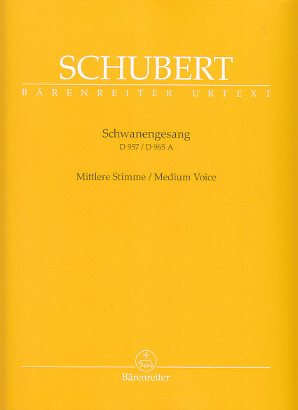 Schubert, Schwanengesang (Med) (Barenreiter)