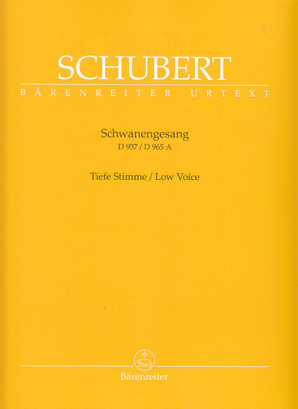 Schubert, Schwanengesang (Low) (Barenreiter)