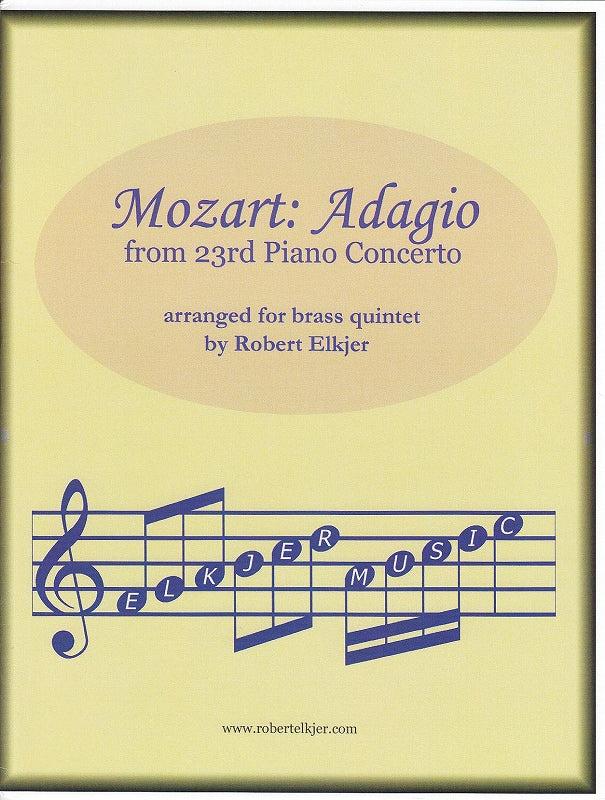 Mozart, Adagio, 23rd Concerto (Quintet) (Elkjer Music)
