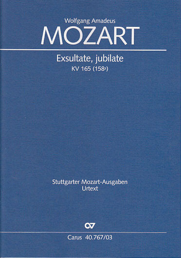 Mozart, Exsultate, jubilate (Sop,Pf) (Carus)