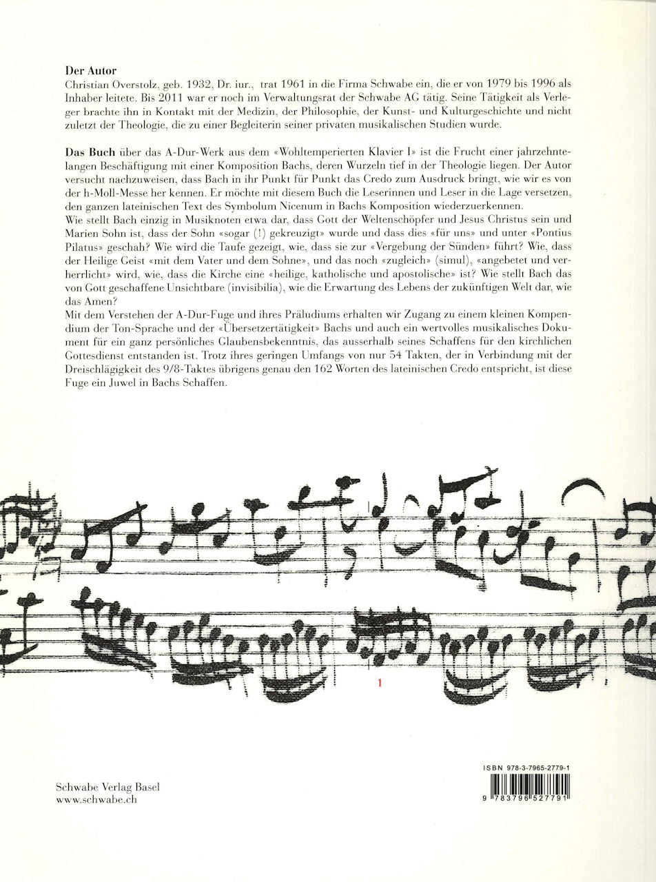 Overstolz, Ein stilles Credo J.S.Bach (Schwabe)