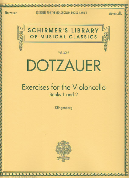 Dotzauer, Exercises Books 1, 2 (G.Schirmer)