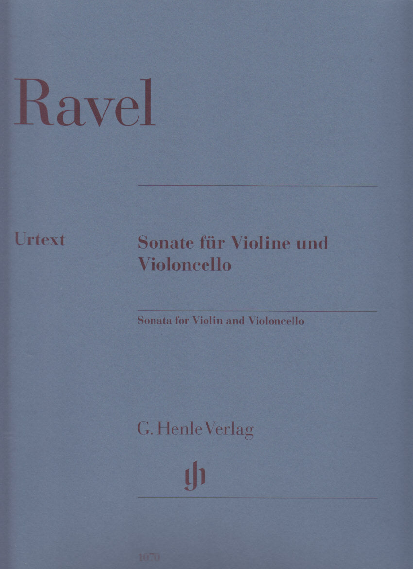 Ravel, Sonate fur Violine & Violoncello (Henle)