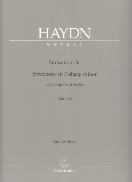 Haydn, Symphony No. 45: Full Score (Barenreiter)