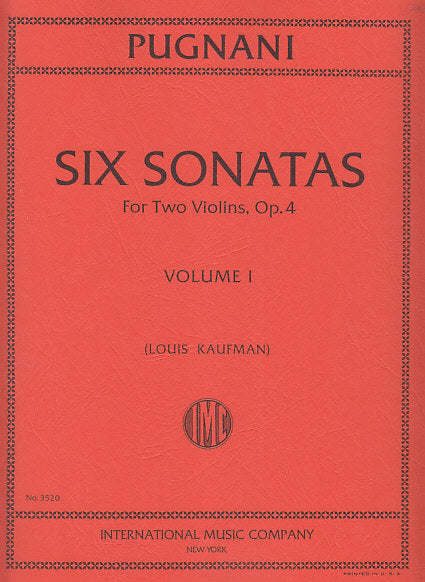 Pugnani, 6 Sonatas op. 4, 1 (2Vn) (IMC)