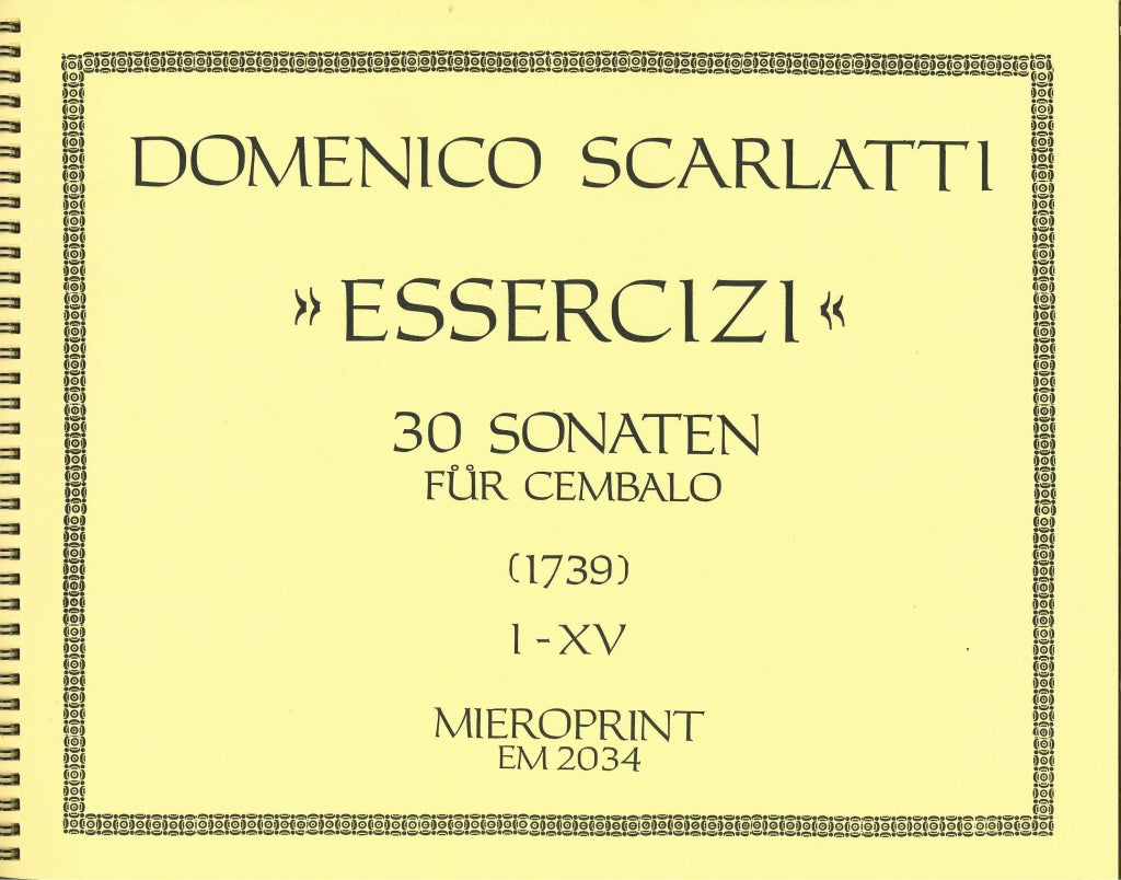 Scarlatti, Essercizi: 30 Sonaten, 1-15 (Mieroprint)