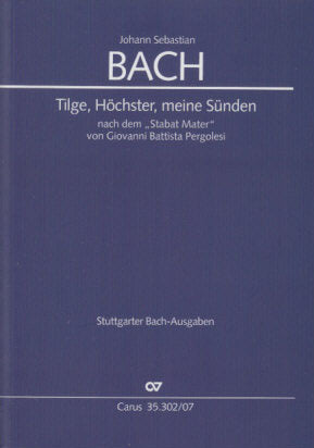 Pergolesi/Bach, Tilge Hochster (Stabat.. (Carus)