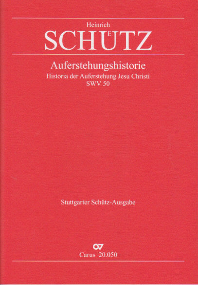 Schutz, Historia der Auferstehung Score (Carus)