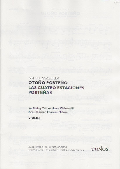 Piazzolla, Otono porteno, Trio (Parts) (Tonos)