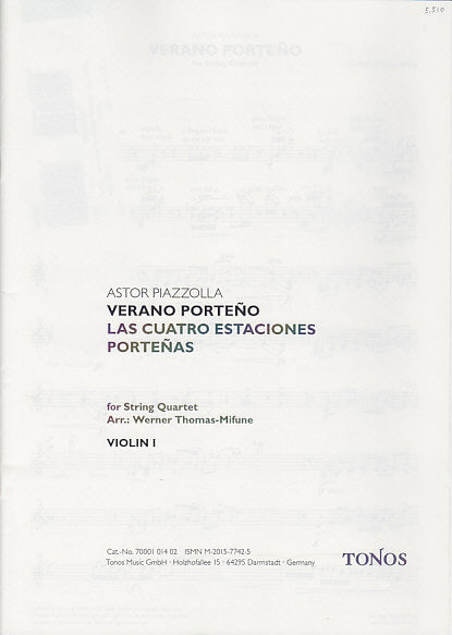 Piazzolla, Verano porteno, Quartet (Part (Tonos)