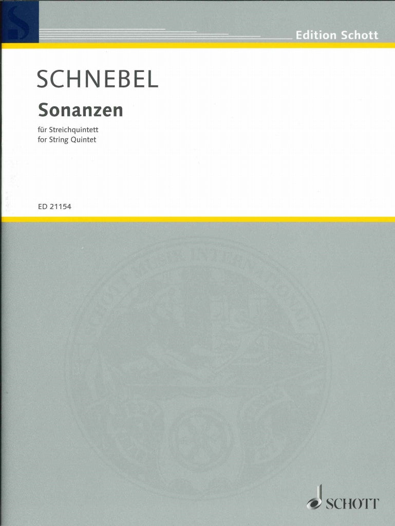 Schnebel, Sonanzen fur Streichquartett (Schott)