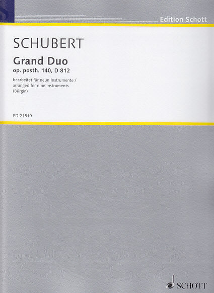 Schubert, Grand Duo D 812 (9Inst) (Schott)