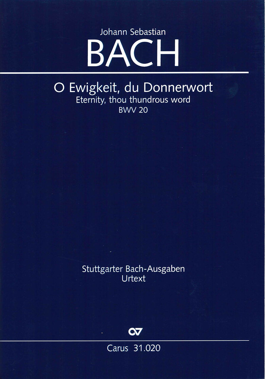 Bach, Kantate BWV 20 'O Ewigkeit' Score (Carus)