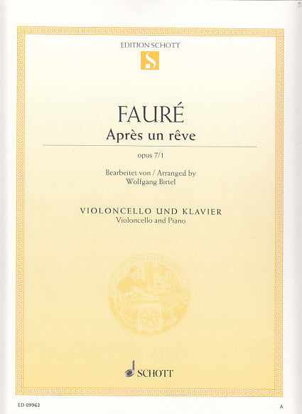 Faure, Apres un reve op. 7/1 (Schott)