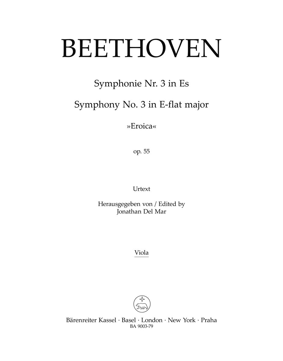 Beethoven, Symphony No. 3 Viola (Barenreiter)