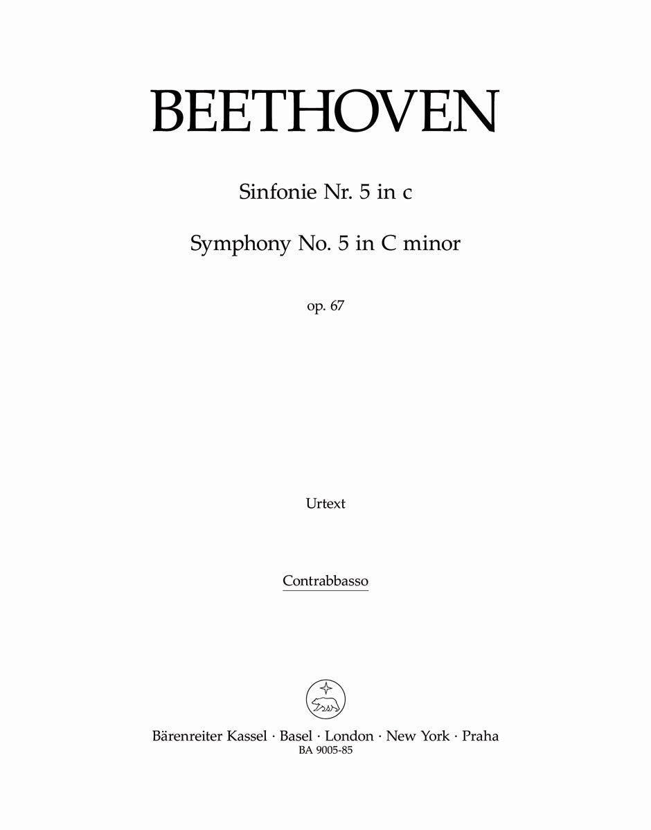 Beethoven, Symphony No. 5 Contrabass (Barenreiter)