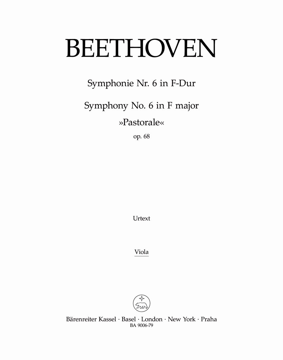 Beethoven, Symphony No. 6 Viola (Barenreiter)