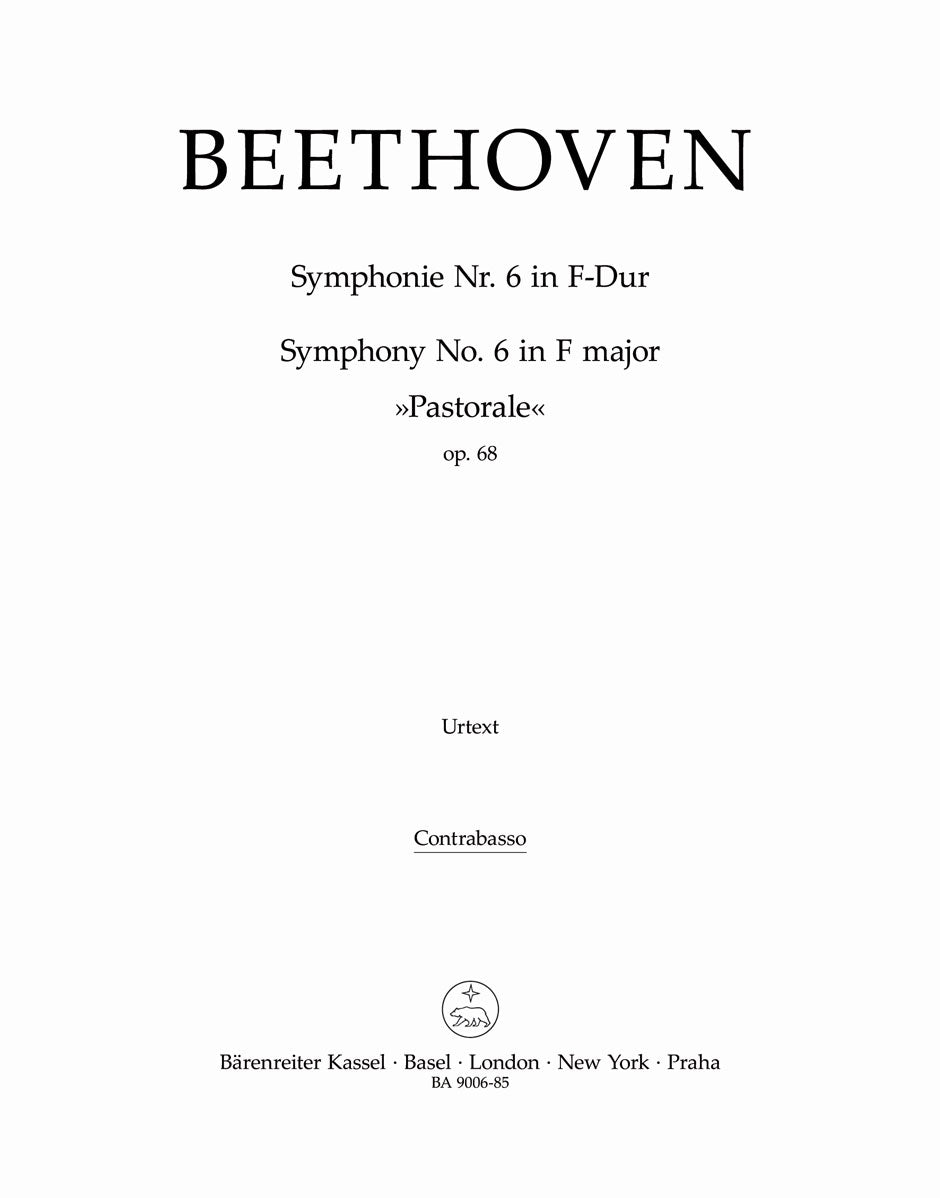 Beethoven, Symphony No. 6 Contrabass (Barenreiter)