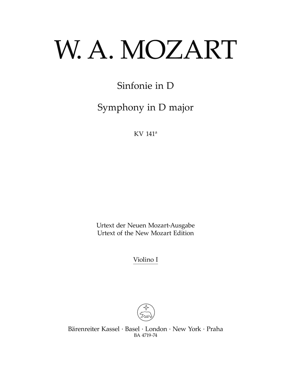 Mozart, Symphony KV 161,163 Vn I (Barenreiter)