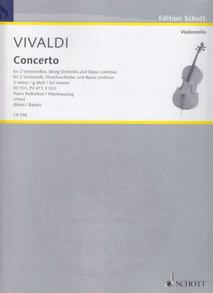 Vivaldi, Concerto in g, RV 531 (2Vc,Kbd) (Schott)