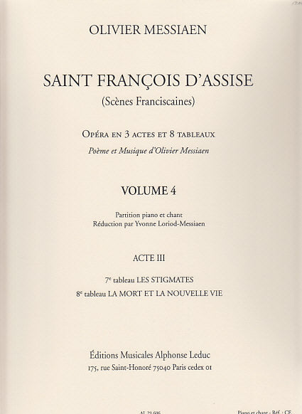 Messiaen, Saint-Francois 4 tabl. 7, 8 (Leduc)