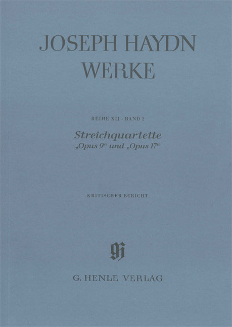 Haydn Werke 12/2 Kritischer Bericht (Henle)